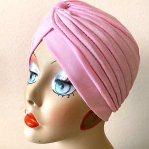 Stunning Baby Pink retro pinup style turban